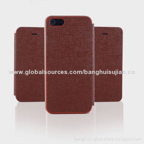 Leather Flip Case for iPhone 5 and 5S, 2014 Wholesale Supplier from China